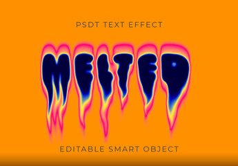 Pink And Yellow Toxic Font Psychedelic Melted Distorted Text Effect