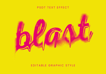 Fuchsia Spray Paint Font Script Graffiti Drip Text Effect