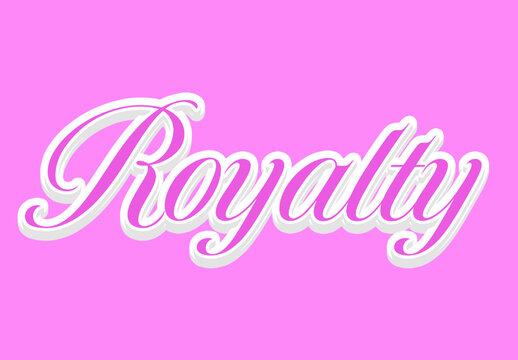 Pink Princess Modern Calligraphy Font Elegant Script Text Effect