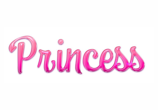 Pink Princess Modern Calligraphy Font Glossy Script Text Effect