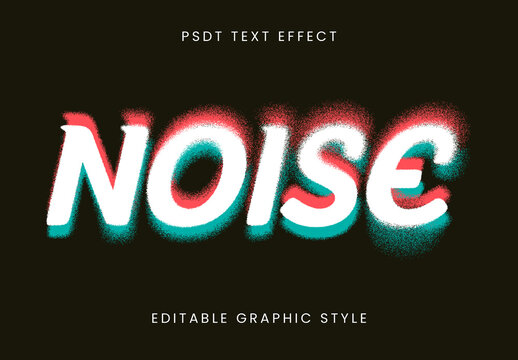 Red And Blue Split Noise Font Glitch Distortion Text Effect