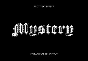 White And Black Gothic Font Medieval Grunge Text Effect