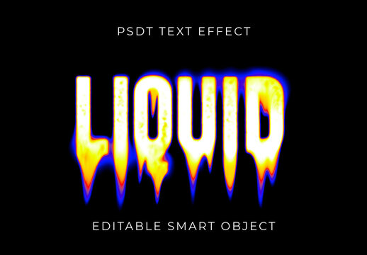 Liquid Melt Drip Text Effect