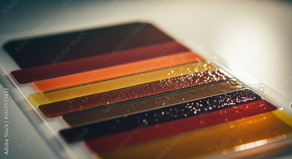 Poster close view of flexible substrate loaded with sequentially coated perovskite tandem layers illustrati