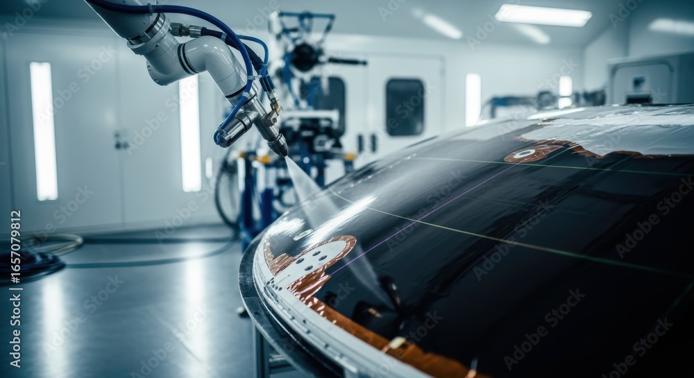 Poster layerbylayer application of ablative heatshield material in a controlled spray booth environment des