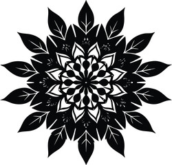 Botanical Mandala Silhouette