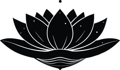 Floating Lotus Silhouette