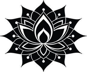 Mandala Lotus Silhouette