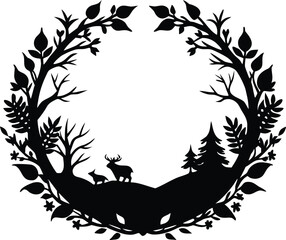Nature Inspired Frame Silhouette