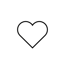 Black Heart Outline Minimal Icon