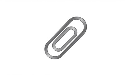 Metallic Gray Paperclip Icon