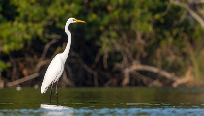 Fototapeta premium Heron standing on water