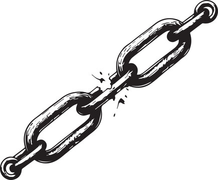 Chain Breaking: A visual metaphor for breaking free from constraints, this powerful illustration depicts a shattered chain. 