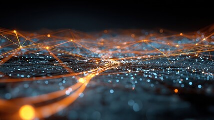Abstract Network Visualization:  Illuminated Nodes and Connections