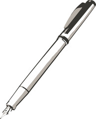 fountain pen isolated
