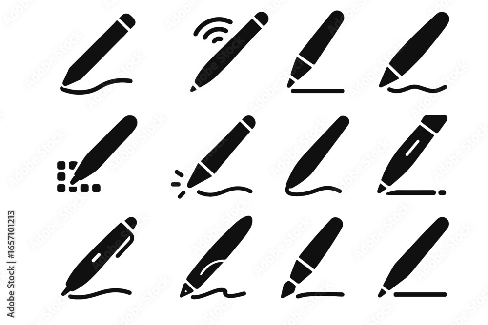Aufkleber smart sketch interactive vector pen module micro ergonomic icon wireless augmented