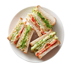 photograph of a plate with healthy sandwiches