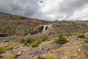 mountain landscape with clouds