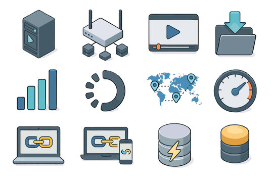 Integration adaptive vector manager synthetic icon buffering platform media symbol streaming speed