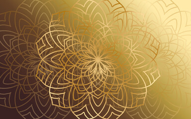 Banner with round abstract ornament. Circle elements card. Vintage decorative pattern. Hand drawn. Vector illustration.
