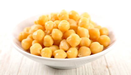 Cooked chickpeas in a bowl