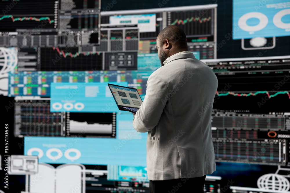 Poster black leader using digital graphs and analytics to improve finance models for fruitful management de