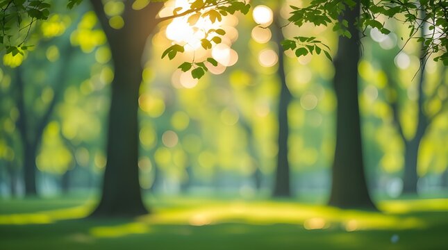 sun rays through the trees