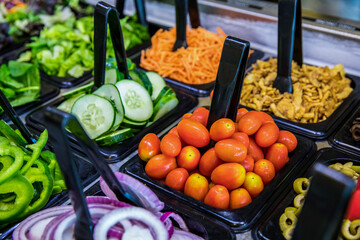 Salad bar at a deli