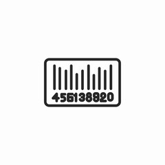 barcode label icon sign vector
