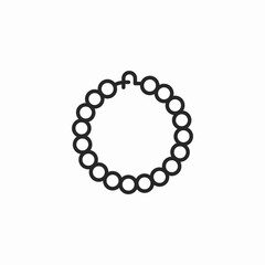 beaded bracelet icon sign vector
