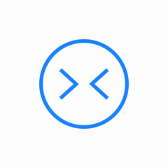 circle arrows horizontal icon sign vector