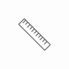measuring ruler icon sign vector