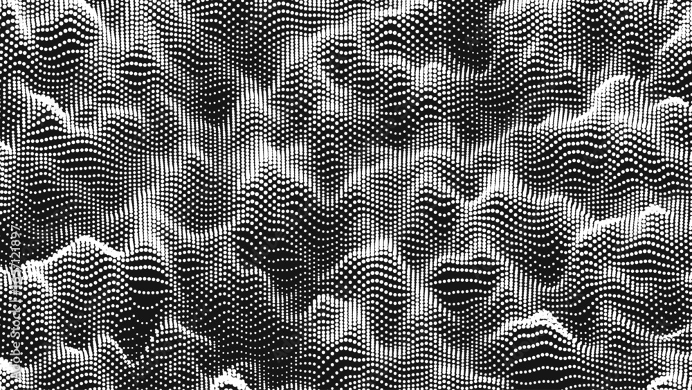 Wall mural point wave noise texture. abstract dot background. technological cyberspace background.