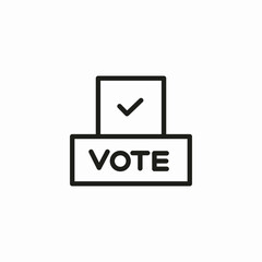 checked vote icon sign vector