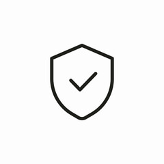 checkmark shield icon sign vector