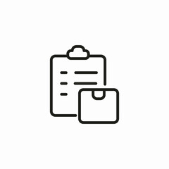 clipboard box icon sign vector