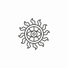 radiant sun icon sign vector