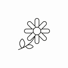 simple flower icon sign vector