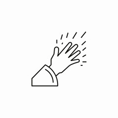 sparkling hand icon sign vector