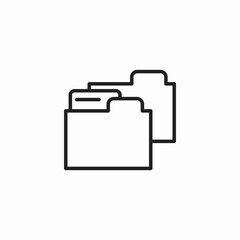 stacked file folders icon sign vector