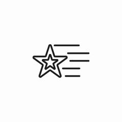 star flying icon sign vector