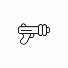 stylized ray gun icon sign vector