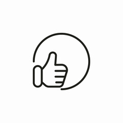 thumbs up icon sign vector