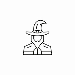 wizard figure icon sign vector