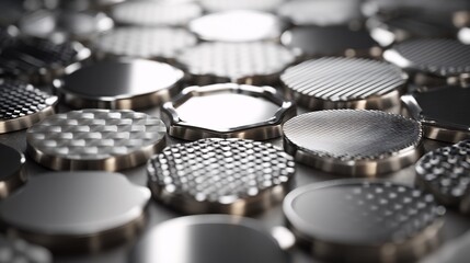 Metal Texture Background Silver with Chrome, and Design.