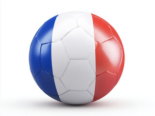 Fototapeta premium Soccer ball showing french flag on white background