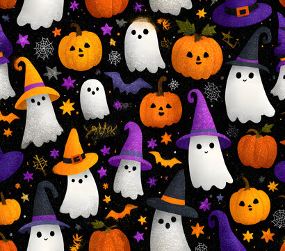 halloween seamless background