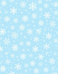 Simple snowflake pattern on light blue background