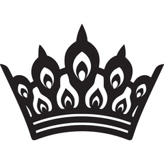 Elegant crown isolated on white background, a symbol of royalty, luxury, and power, ideal for logo, emblem, or decorative design