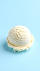 Single scoop of vanilla ice cream